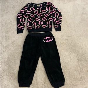 Bat Girl sweatshirt with capri joggers size XS